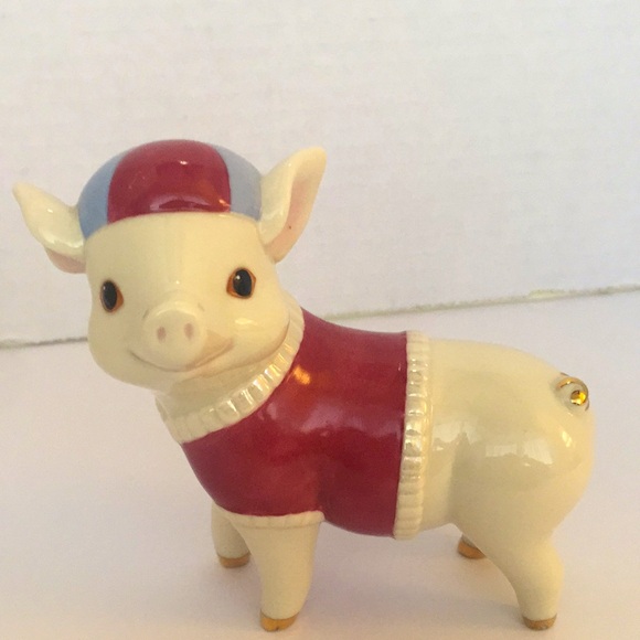 Lenox "Grand Slam Sam" Piggy Figurine - Picture 1 of 6